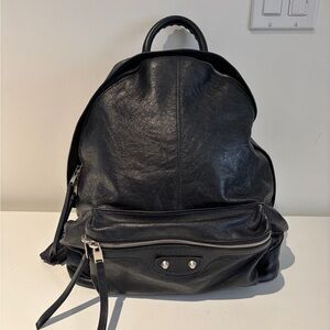 Balenciaga leather backpack